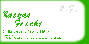 matyas feicht business card